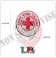 Patch Toppa Ricamata Termoadesiva Croce Rossa Italiana CRI cm 22.00 Gigante Art.CRI-P13