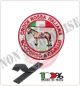 Patch Toppa Ricamata Bianca con Velcro Croce Rossa Italiana CRI Soccorso a Cavallo cm 8.00 DAE Art.CRI-P2
