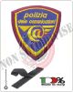 Patch Toppa Scudetto Polizia delle Comunicazioni  Ricamata con Velcro Art.EU2004