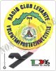 Patch Toppa Ricamata con Velcro RADIO CLUB LEVANTE Volontariato di Protezione Civile  cm 8 Art.NSD-LEVANTE