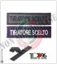 Patch Toppa Lineare Ricamata con Velcro Tiratore Scelto  Art.NSD-R3