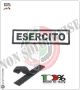 Patch Toppa Ricamata con Velcro Esercito da Uniforme BIANCO  Art.EI-T1