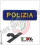Patch Toppa Ricamata Polizia con Velcro Art.NSD-PS-01
