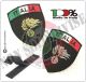 Patch Scudetto Ricamo a Macchina Con Velcro Italia + Carabinieri CC Per Tuta OP  Art.NSD-IT-CC