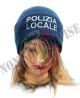 Berretto Zuccotto Papalina Watch Cap Invernale con Ricamo Polizia Locale  Art. PL-BLU-NEW