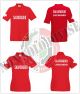 Polo Salvataggio Lifeguard Bagnino Uomo o Donna Colore Rosso con Scritte Bianche Novità Art.LIFE-1  