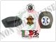 Placca Da Cintura in Cuoio con Placca Metallo Pubblica Assistenza Croce Esculapio 118 Soccorso Vega Holster Italia Art. 1WA51