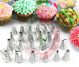 Beccucci Bocchette Inox Sac A Poche Decorazioni Crema Zucchero Pasticceria  24 pezzi  Art.ALI-2