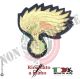 Fregio Fiamma 13 Punte Canutiglia Ricamata a Mano Carabinieri CC 112 Bombato Oro  Art.NSD-56