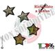 Coppia Stellette Stella Ricamata a Mano cm 2.50 Giacca o Cappotto per O.I. Esercito Marina Aeronautica Carabinieri Art. NSD-SOI