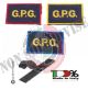 Patch Toppa Ricamata per GPG Guardia Particolare Giurata Vari colori Blu Rosso Verde  Art. GPG-GPG