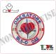 Patch Toppa Ricamata Bianca con Velcro D.A.E. OPERATORE BLS-D cm 6.00 DAE Art.DAE-37