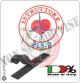 Patch Toppa Ricamata Bianca con Velcro D.A.E. ISTRUTTORE BLS-D cm 8.00 DAE Art.DAE-I-52