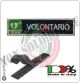 Patch Toppa Ricamata Blu + Bianco  D.A.E. + VOLONTARIO  Art.DAE-46