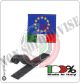 Patch Toppa Bandiera EuroItaly Euro Italy Ricamato con Velcro 4x4 cm Art.NSD-EUI4
