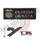 Patch Toppa Ricamata Con Velcro cm 5,00x10,00 GUARDIA GIURATA NEW Art. 10-5-GG