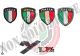 Scudetto Patch Ricamato Italia - Blu Verde Nero Grigio - con Velcro Art. NDD-ITALIA
