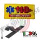 Patch Toppa Ricamo Giallo 118 Soccorso Sanitario con Velcro Art.NSD-118-G