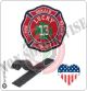 Patch Toppa Ricamata VVFF Vigili del Fuoco Americani Dekalb LUCHY 13 Art.VVFF-28