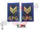 Tubolari Ricamati Bordo Azzurro GPG - GPGIPS - Vice Brigadiere Oro  Art.GPG-R8
