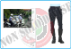 Pantaloni per Moto Motociclista Polizia Locale Municipale  Blu Notte Italia Art.PM-MOT