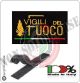Patch Toppa Ricamata con Velcro Vigili del Fuoco + bandiera Italia cm 5 x 8 Art.NSD-VVFF-B