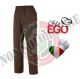 Pantalone Pantaloni Pants Hose Coulisse Cuoco Chef Professionale Ego Chef Italia Cioccolato Marroni Art. 3502009