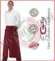 Grenbiule Falda Lunga con Spacco Cut Bordeaux 90x100 Cuoco Chef Barman Ego Chef Italia Art.Y712003